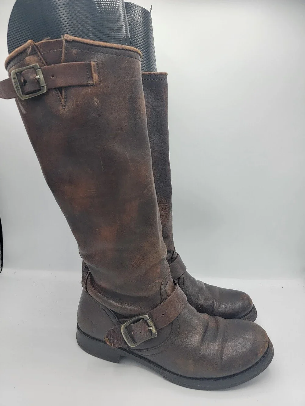 Frye Brown Leather Riding Boots - Classic Knee-High Style